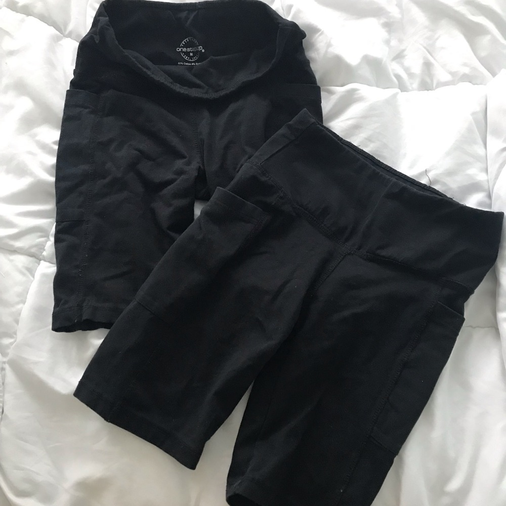 Black Biker Shorts with pockets